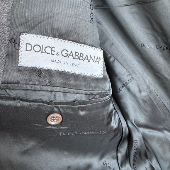 Dolce & Gabbana Blazer Mens Suit Coat Grey 3 Button Italian Wool D&G Jacket 42R - Picture 12 of 16